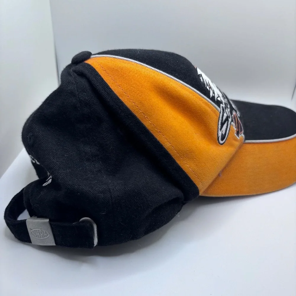 Harley Davidson Screamin Eagle Performance Parts Hat NHRA Black Orange Cap R1
